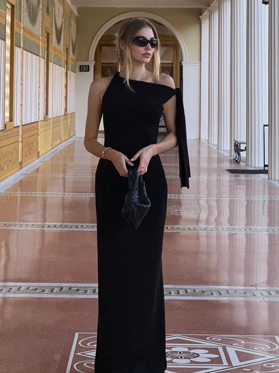 Ira One-shoulder Ribbon Long DressOtherCelidiorCelidior