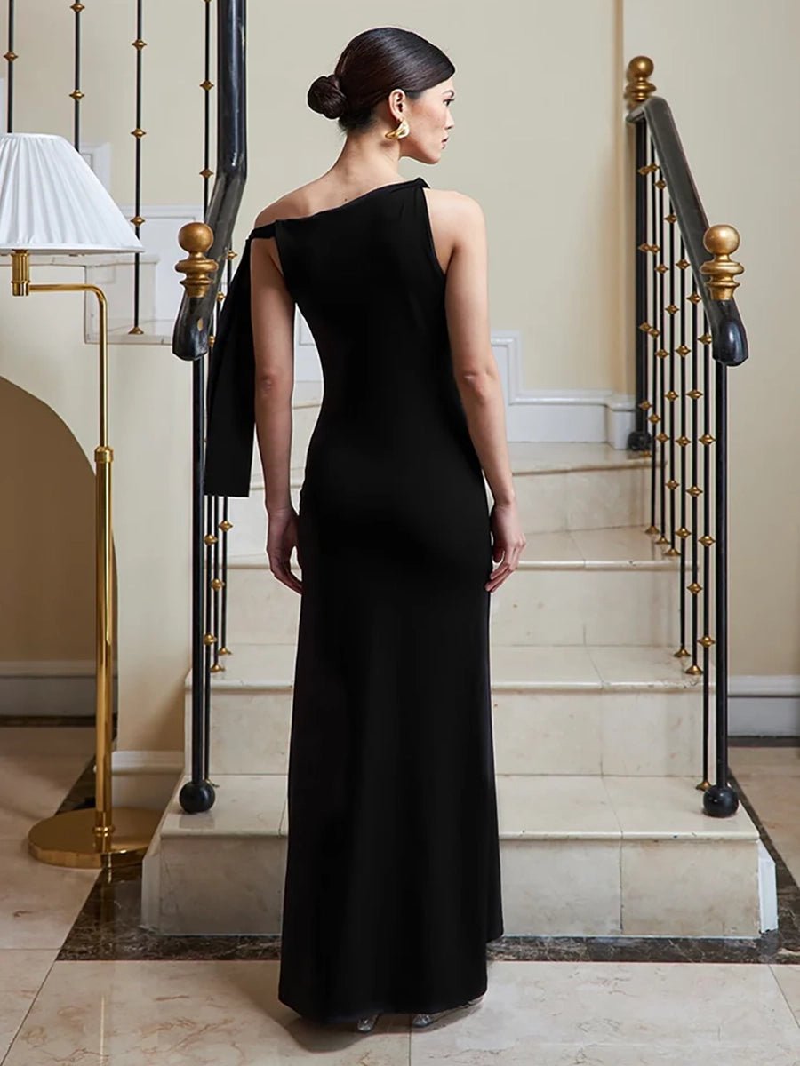 Ira One-shoulder Ribbon Long DressOtherCelidiorCelidior