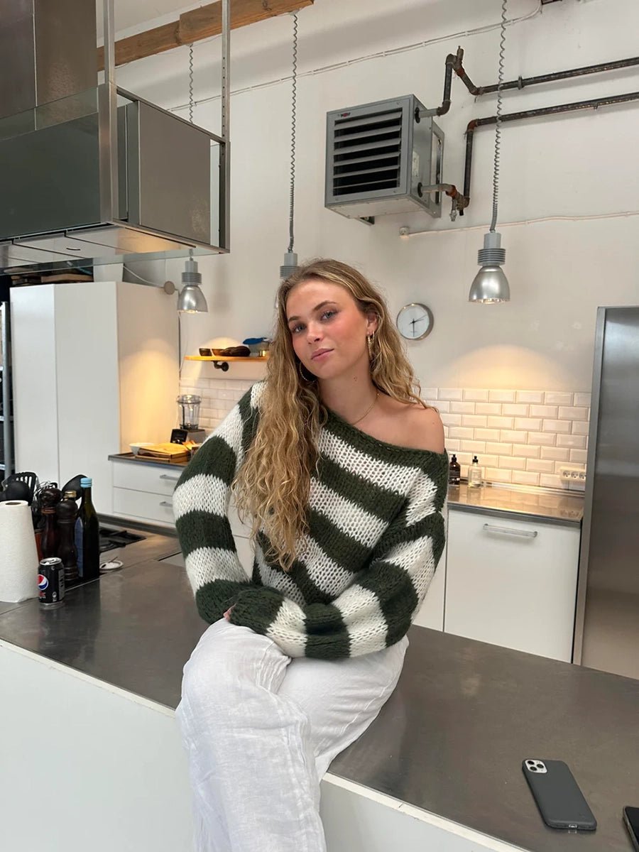 Jaida Loose Striped Pullover SweaterOtherCelidiorCelidiorCJMY211857804DW