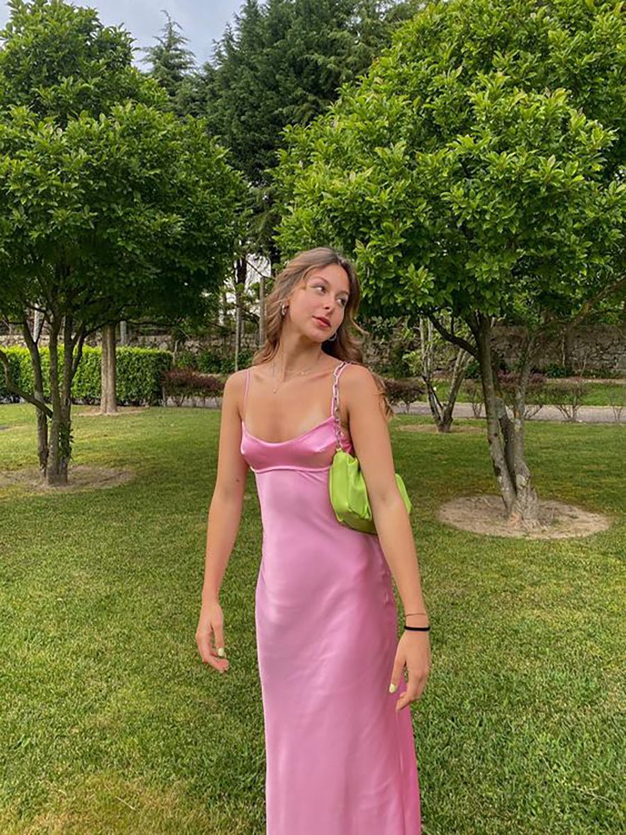 Mian Satin Long Dresses Elegant SleevelessOthernullCelidiorCJLY181490601AZ