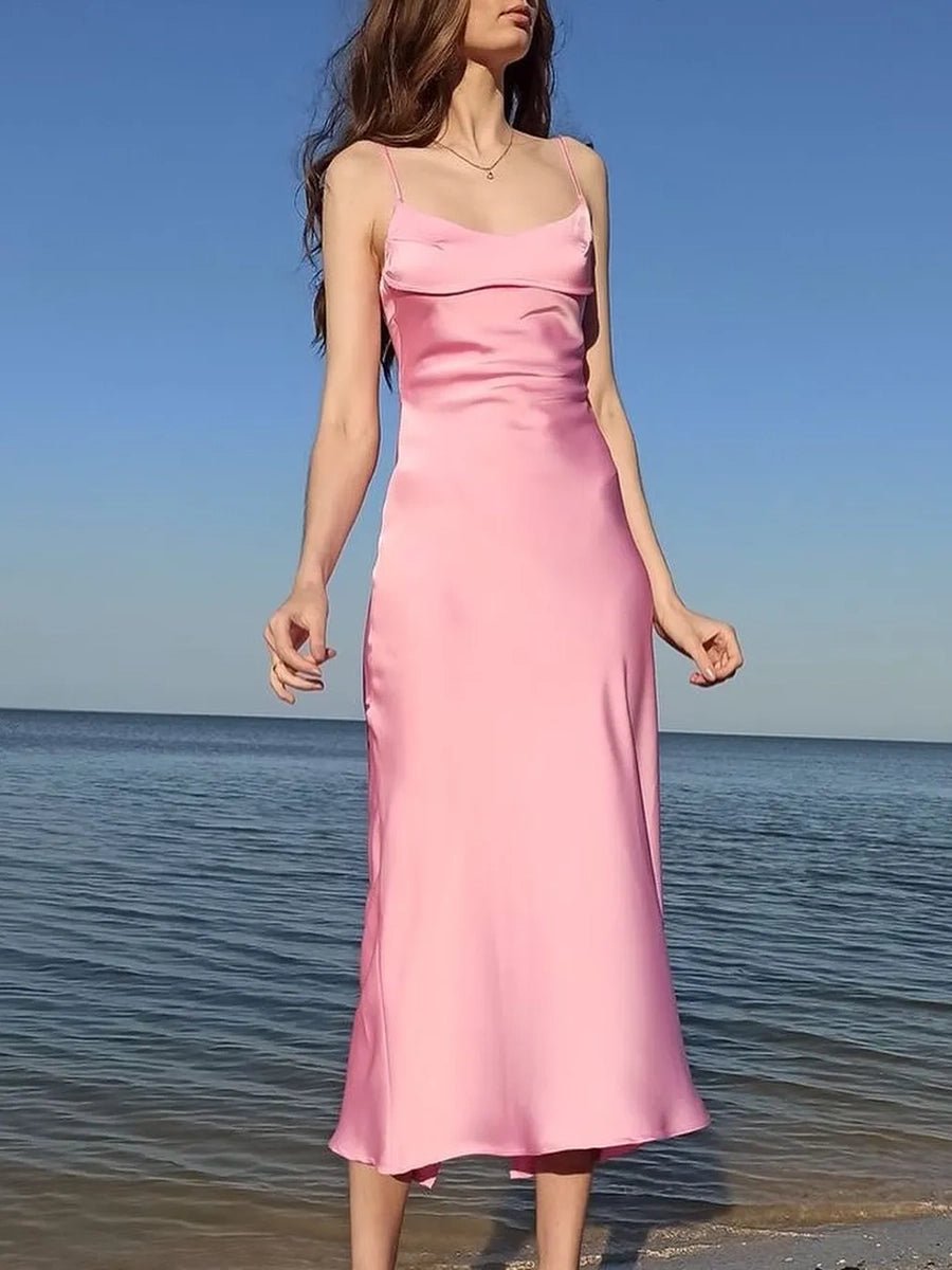 Mian Satin Long Dresses Elegant SleevelessOthernullCelidiorCJLY181490601AZ
