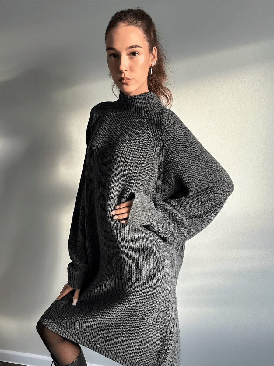 Tala Sweater DressdressesCelidiorCelidiorCJNSSYMY00527-Dark grey-S