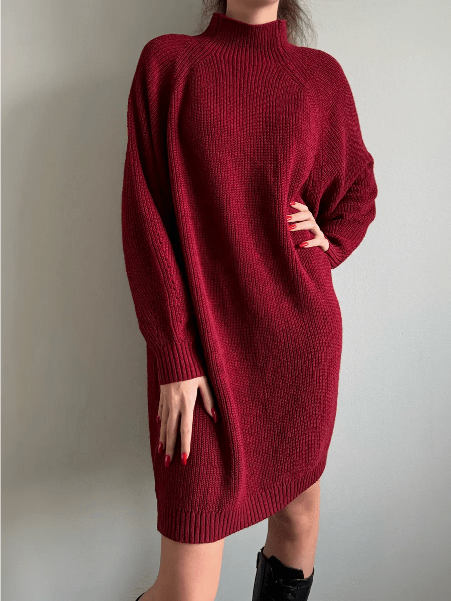 Tala Sweater DressdressesCelidiorCelidiorCJNSSYMY00527-Wine red-S