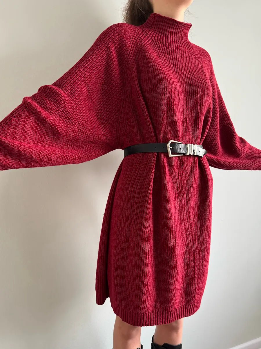 Tala Sweater DressdressesCelidiorCelidiorCJNSSYMY00527-Wine red-S