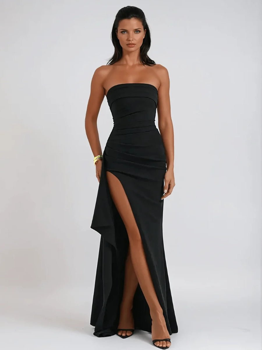 Yaser Strapless Split Long Dress PleatedOtherCelidiorCelidiorCJLY195233601AZ