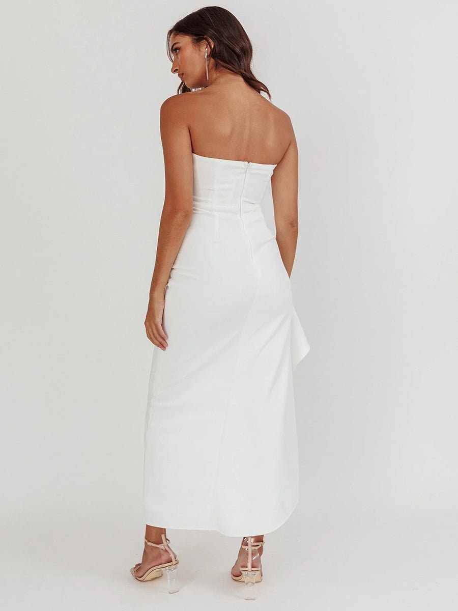Yaser Strapless Split Long Dress PleatedOtherCelidiorCelidiorCJLY195233609IR