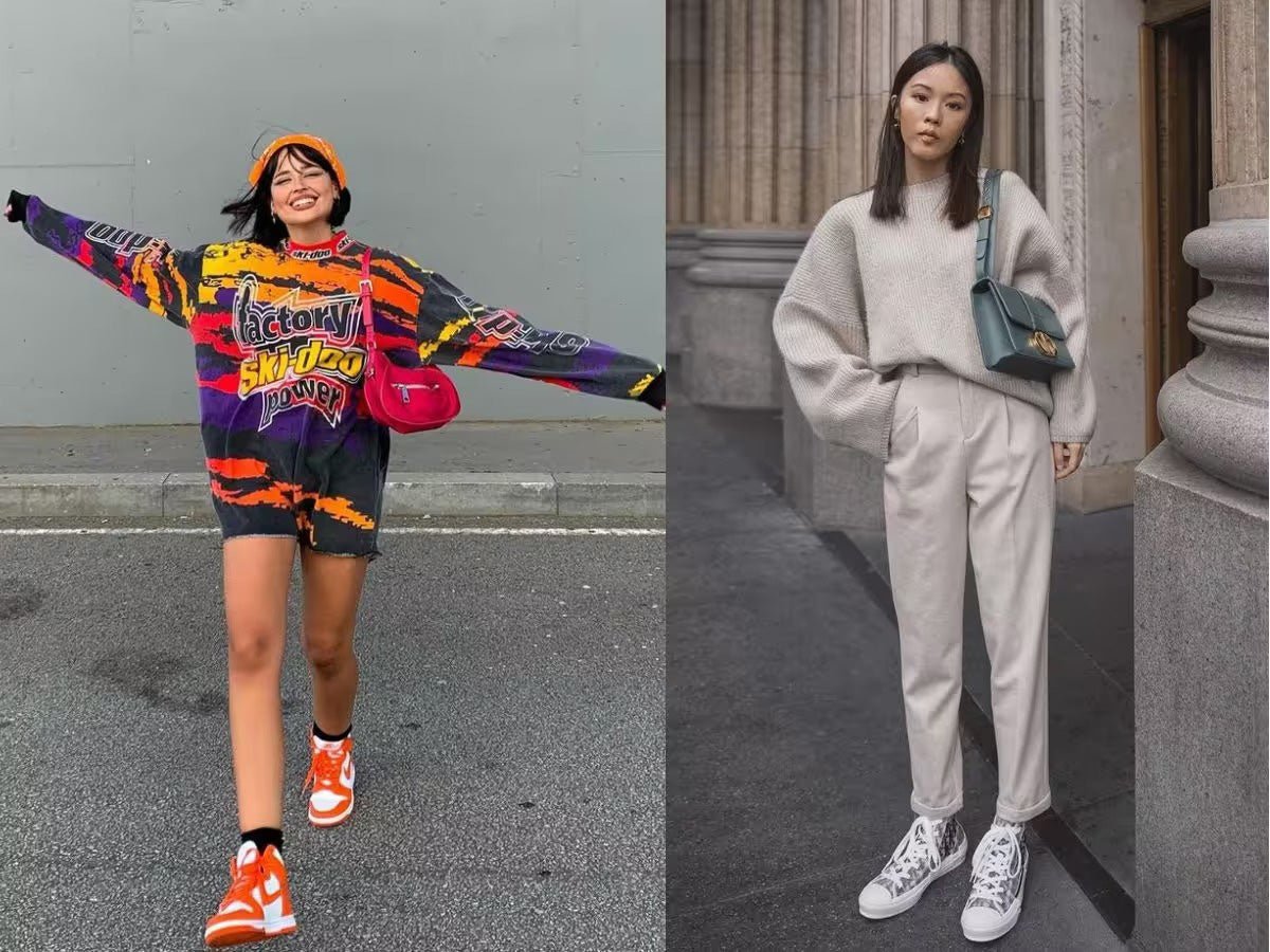 13 ways to coordinate clothes with dynamic and individual women's sports shoes - Celidior