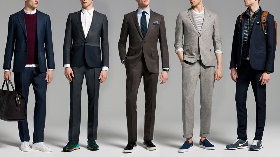 How to combine sneakers with suits