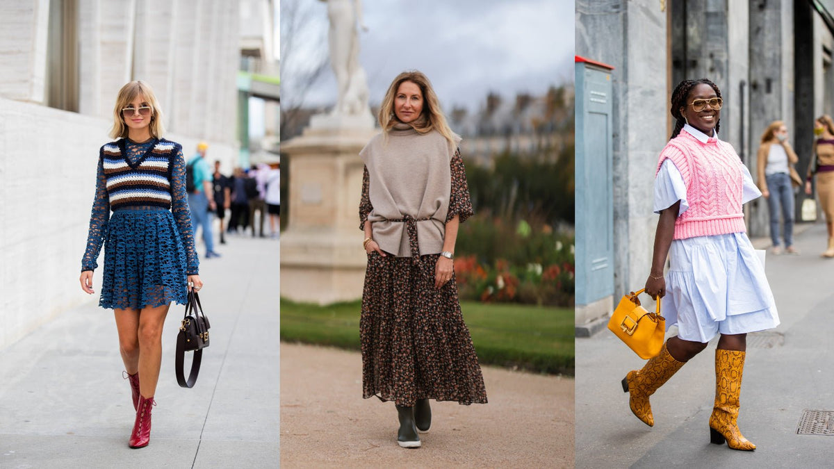 Wearing a sweater over a dress—a stylish combination for fashion-forward women - Celidior