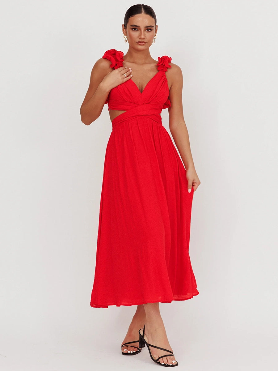 Abella Casual Backless CrossStrap Dress