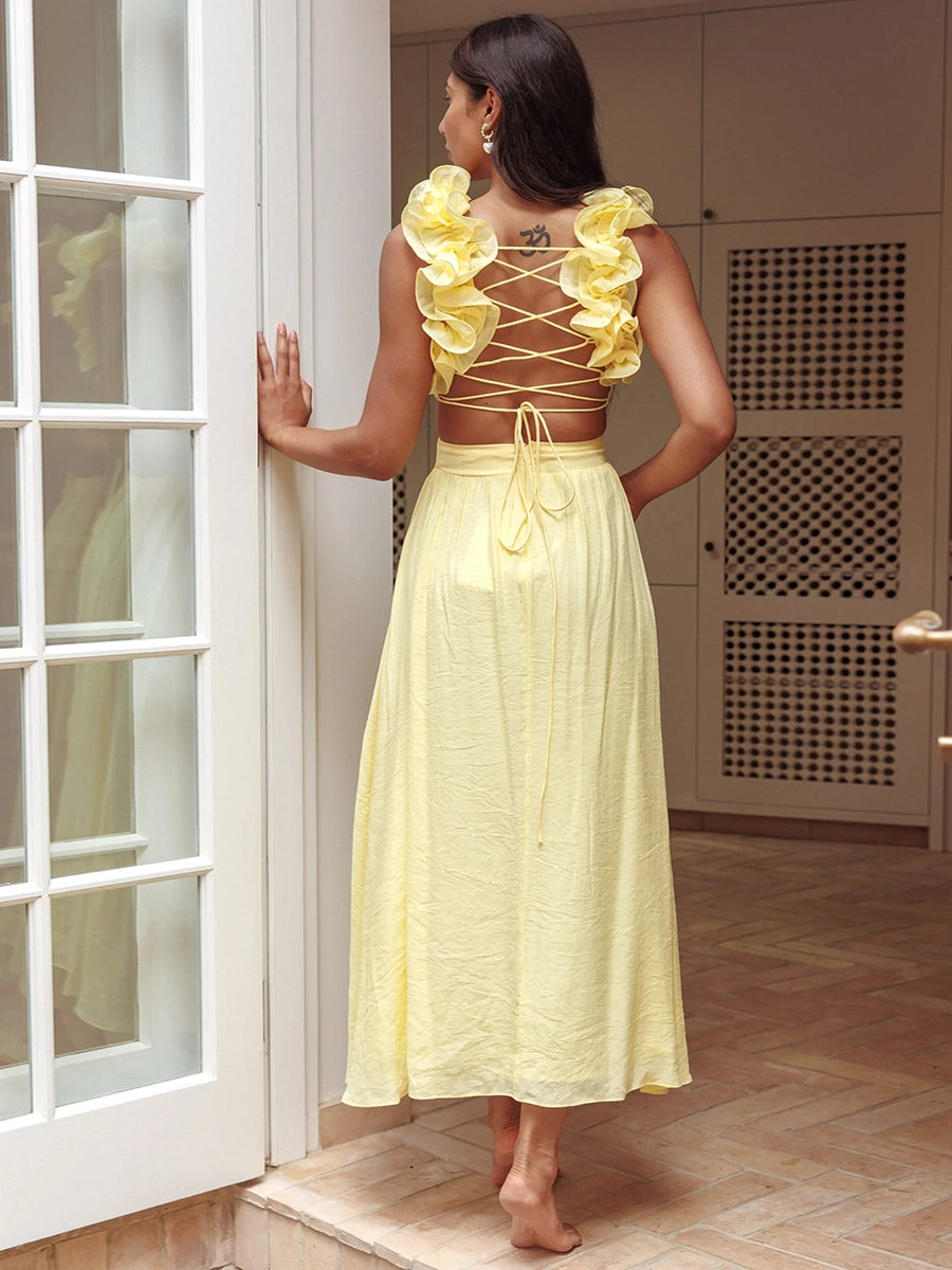 Abella Casual Backless CrossStrap Dress