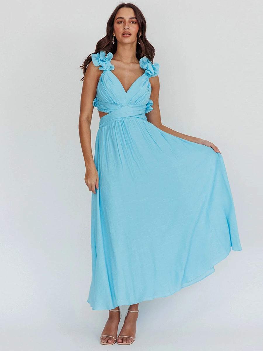 Abella Casual Backless CrossStrap Dress