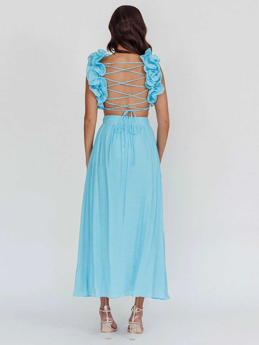 Abella Casual Backless CrossStrap Dress