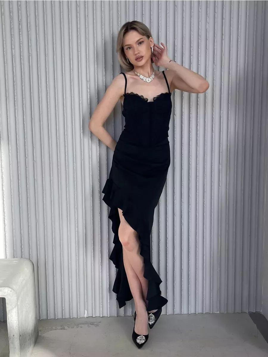 Acintha Split Stitching Lace Dress