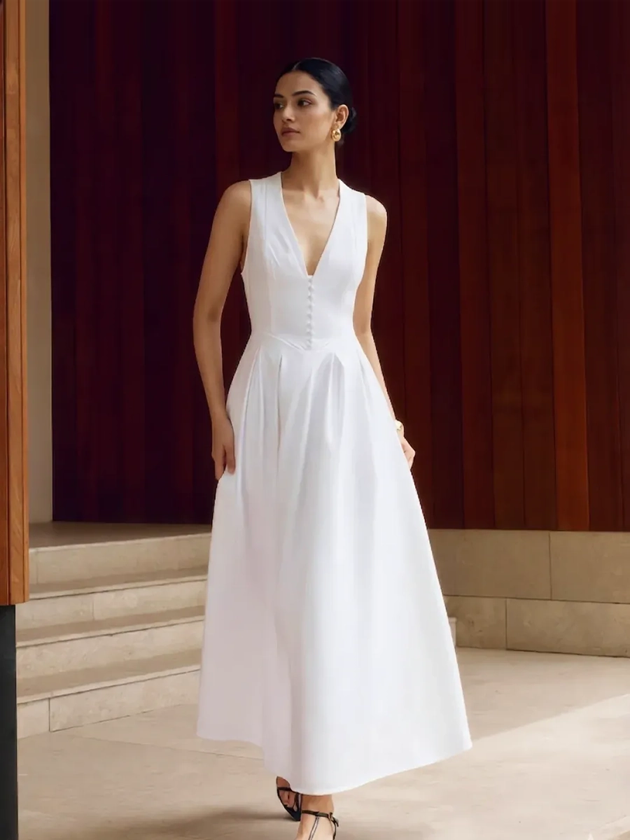 Adia Slim Fit Casual Summer Midi Dress