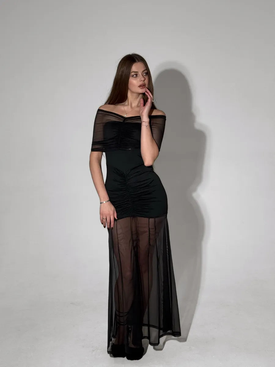 Adley Slim Fit French Style Patchwork Dress