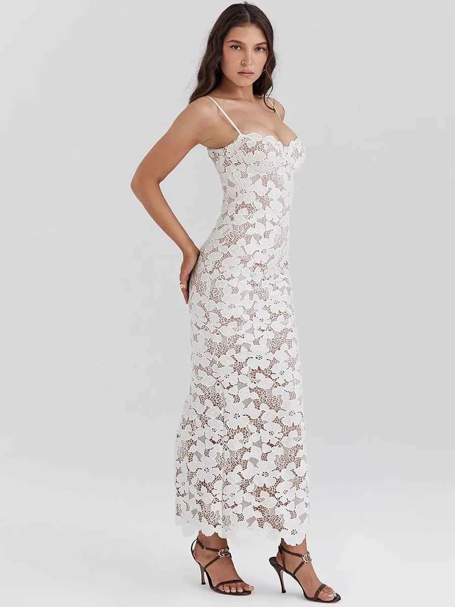 Adys White Strapless Suspender Dress