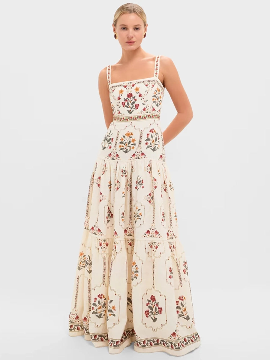 Akina High Waisted Relaxed Fit Vacation Dress