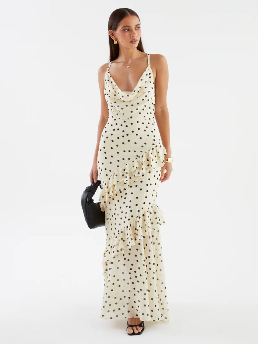Amelia Waist Cinching Figure Flattering Sheer Dress
