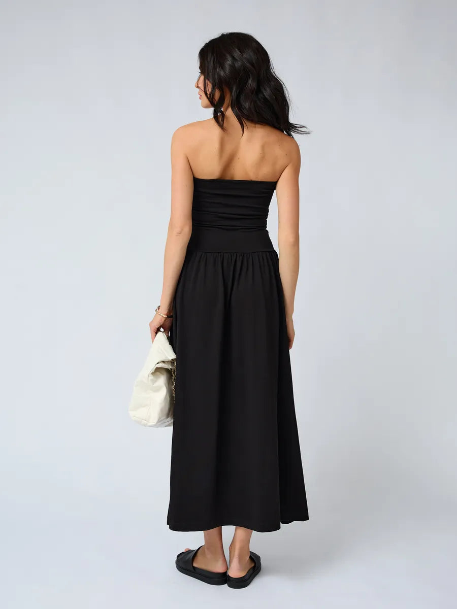 Astrid Strapless Pleated Evening Dress