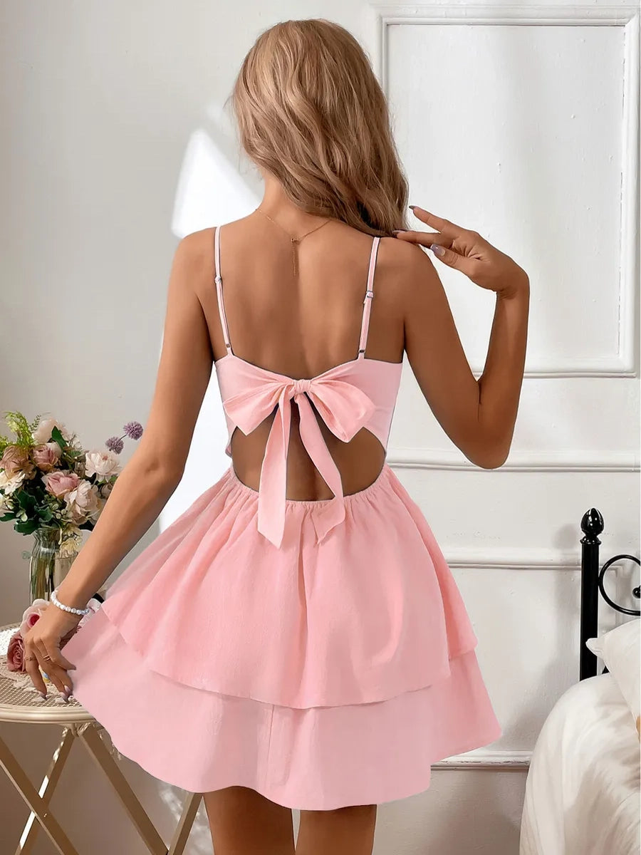 Atilda Bow Bandage Mini Dress