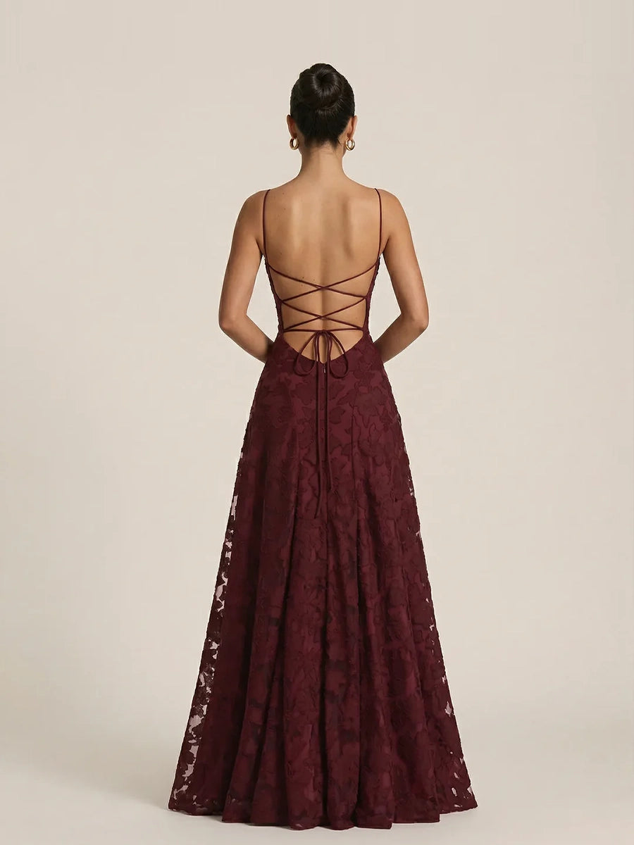 Blaise Sling Backless Lace Up Dress