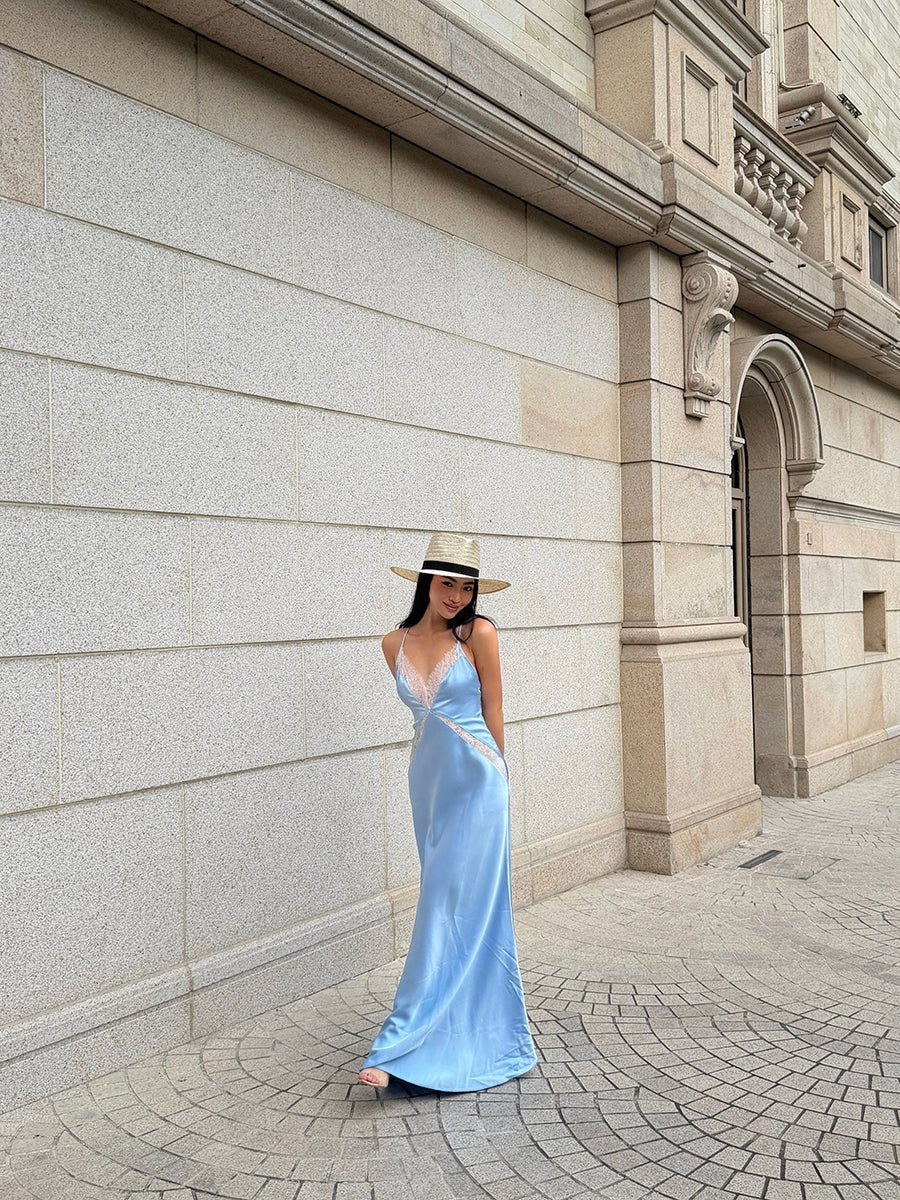 Acara Stain Elegant Sling Lace Patchwork Backless Dressmaxi dressCelidiorCelidiorCJLY282769801AZ2null