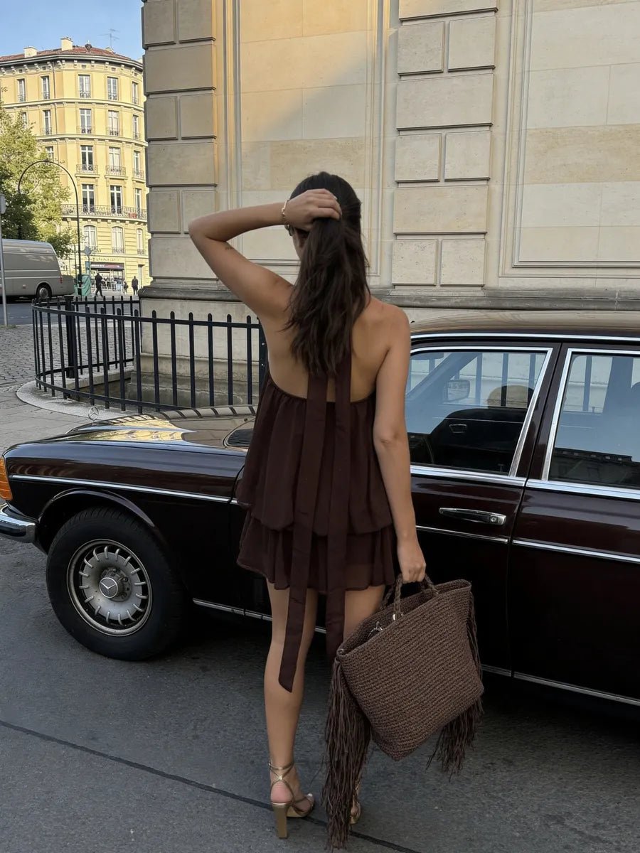 Acharma Asymmetric Halter Neck Spicy Girl Mini Dressmini dressCelidiorCelidiorCJCS264703745SHnull