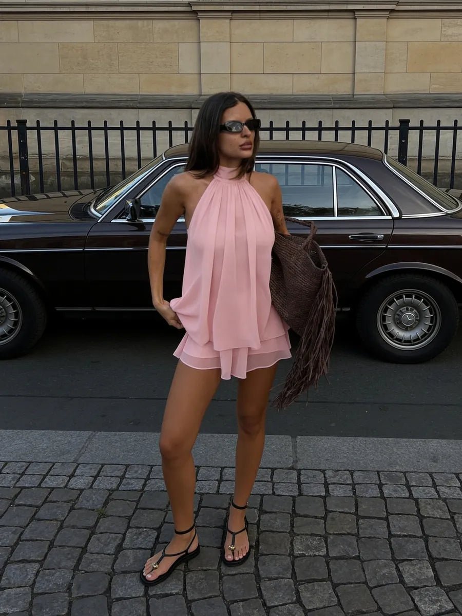 Acharma Asymmetric Halter Neck Spicy Girl Mini Dressmini dressCelidiorCelidiorCJCS264703751YBnull