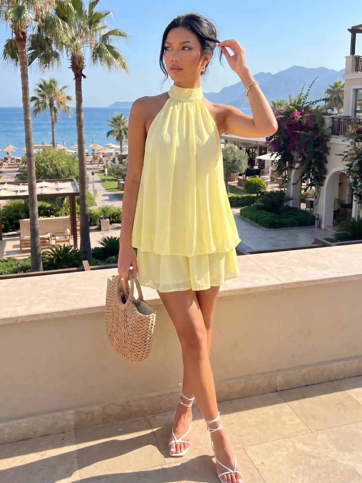 Acharma Asymmetric Halter Neck Spicy Girl Mini Dressmini dressCelidiorCelidiorCJCS264703754BYnull
