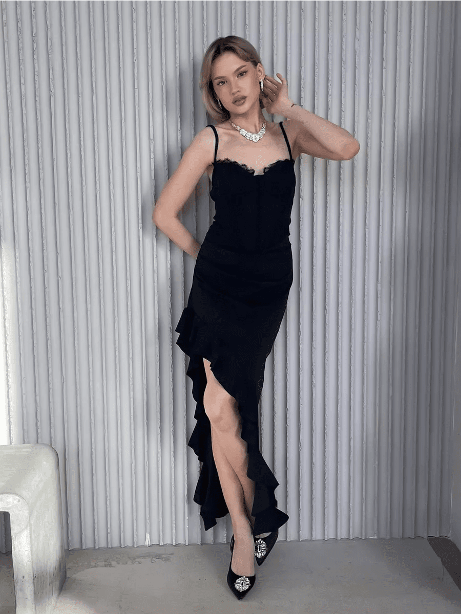 Acintha Split Stitching Lace Dressmidi dressCelidiorCelidiorCJLY191908604DWnull