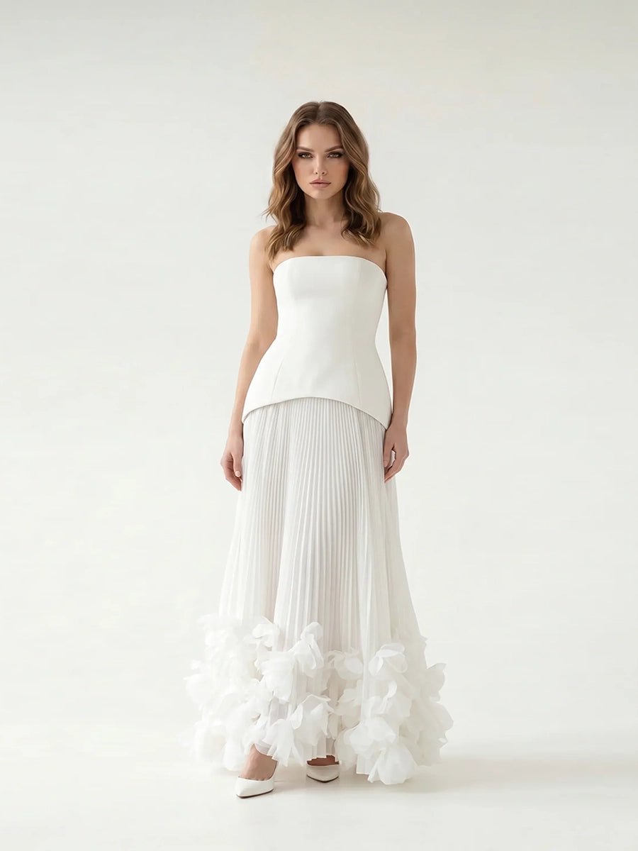 Adela Three - dimensional Petal Style Strapless Dressmaxi dressCelidiorCelidiorCJLY291690005EVnull