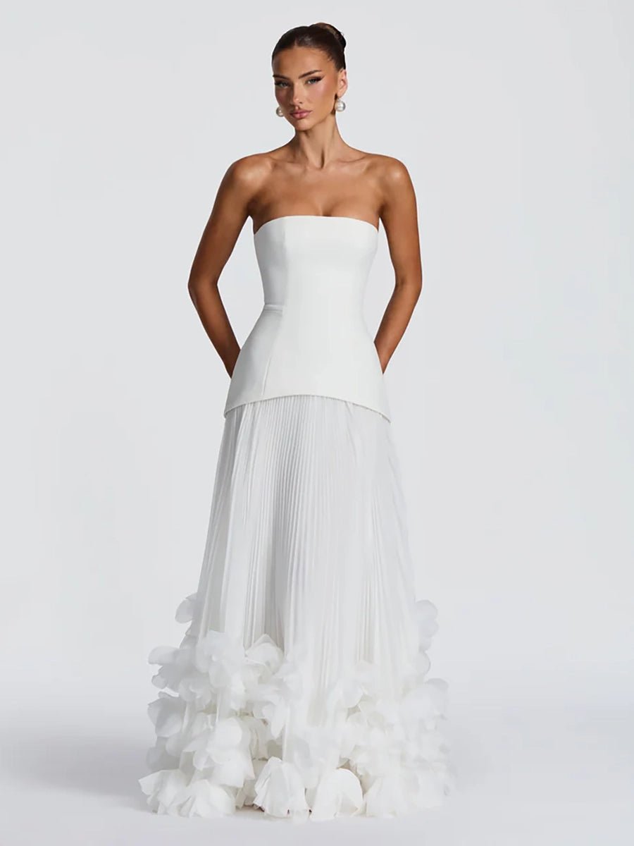 Adela Three - dimensional Petal Style Strapless Dressmaxi dressCelidiorCelidiorCJLY291690005EVnull