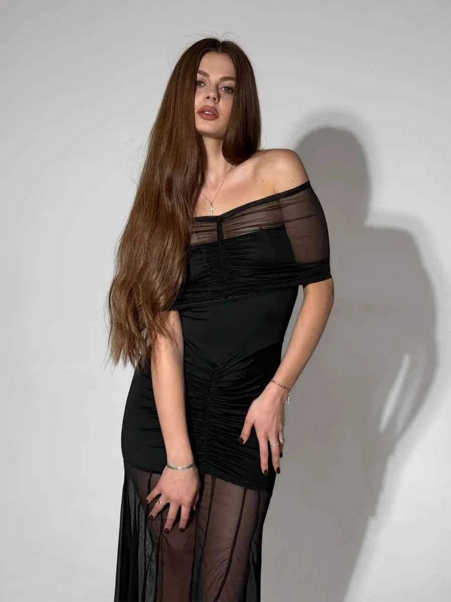 Adley Slim Fit French Style Patchwork Dress