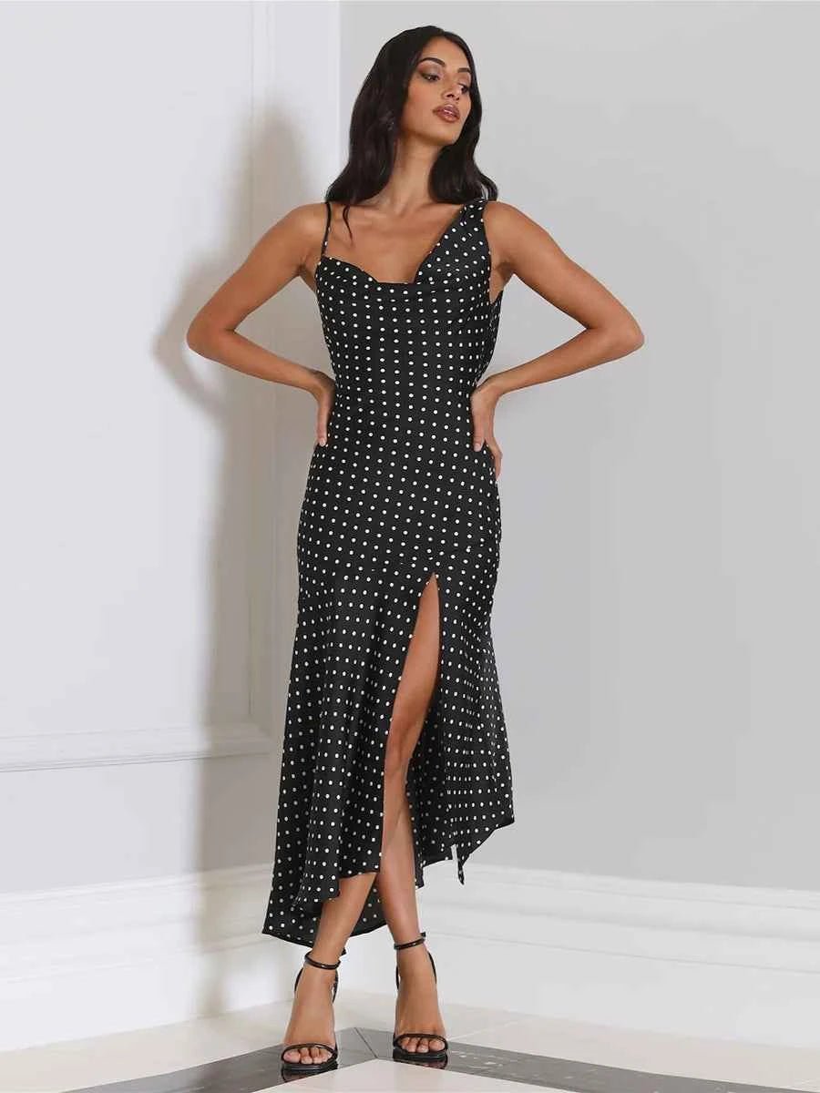 Adow Summer Polka Dot Brace Dressmaxi dressCelidiorCelidiorCJLY202990204DWnull
