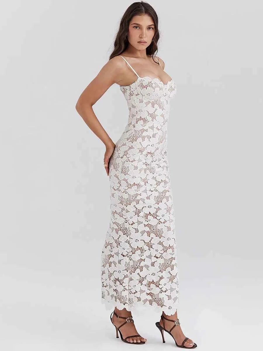 Adys White Strapless Suspender Dressmaxi dressCelidiorCelidiorCJLY206071301AZnull