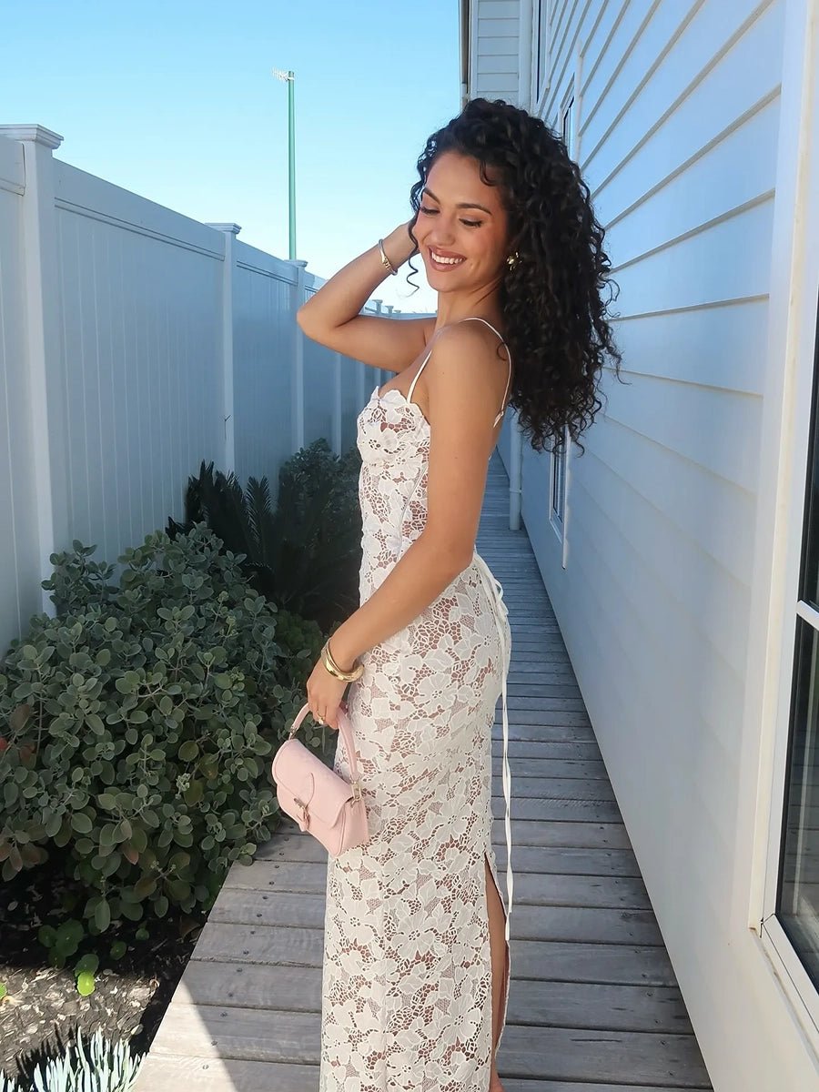 Adys White Strapless Suspender Dressmaxi dressCelidiorCelidiorCJLY206071301AZnull