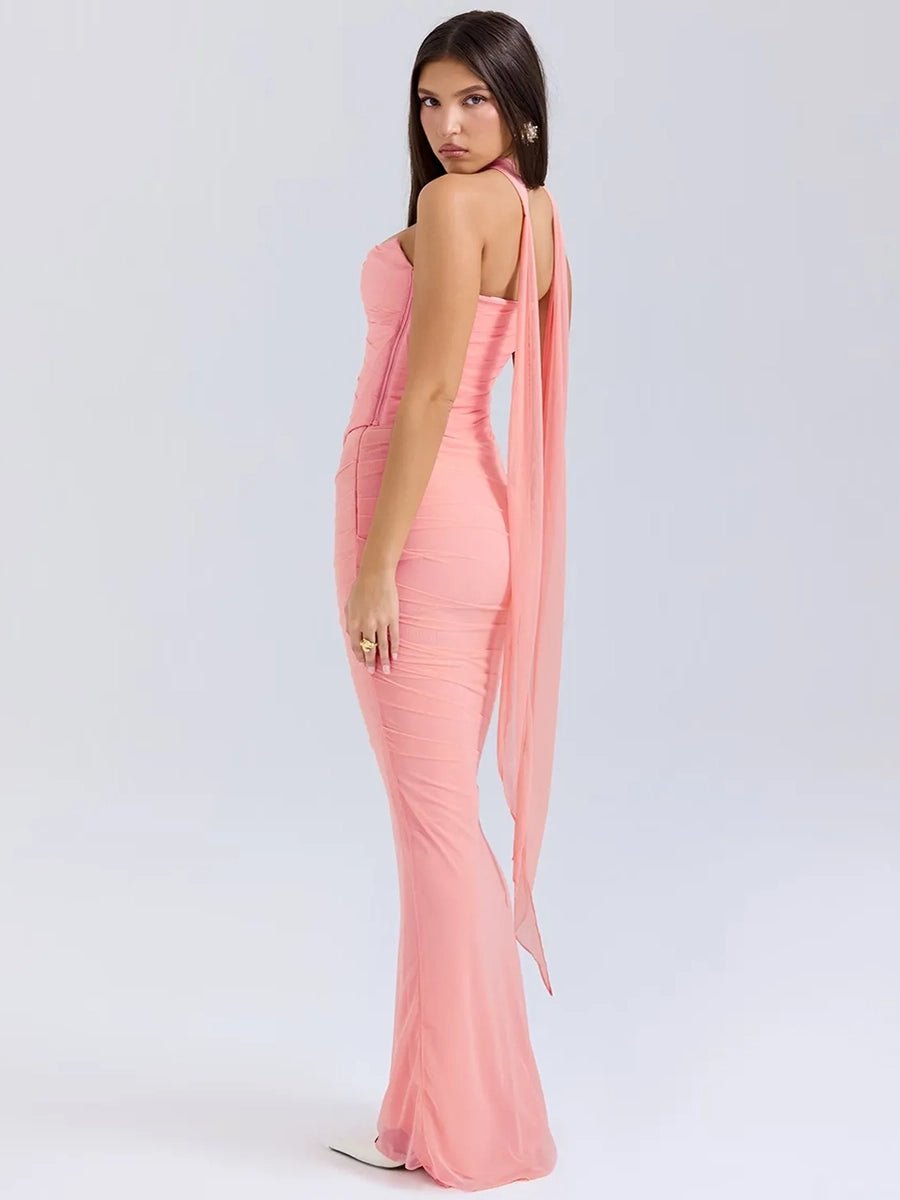 Aegle Women's Tube Top Sheath Slim Fit Maxi Dress - Celidior