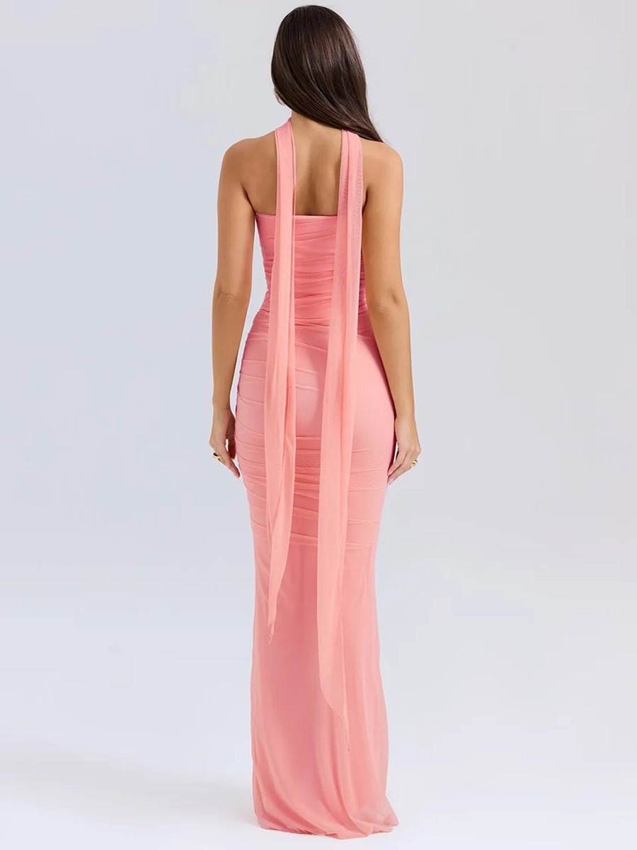 Aegle Women's Tube Top Sheath Slim Fit Maxi Dress - Celidior
