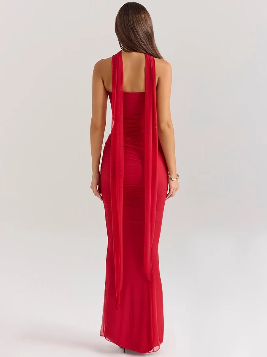 Aegle Women's Tube Top Sheath Slim Fit Maxi Dress - Celidior