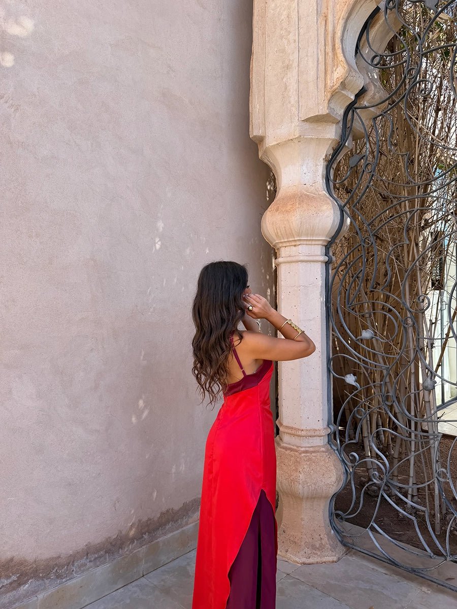 Aeunice Sleeveless Color Block Halter Dressmaxi dressCelidiorCelidiorCJLY297450101AZnull
