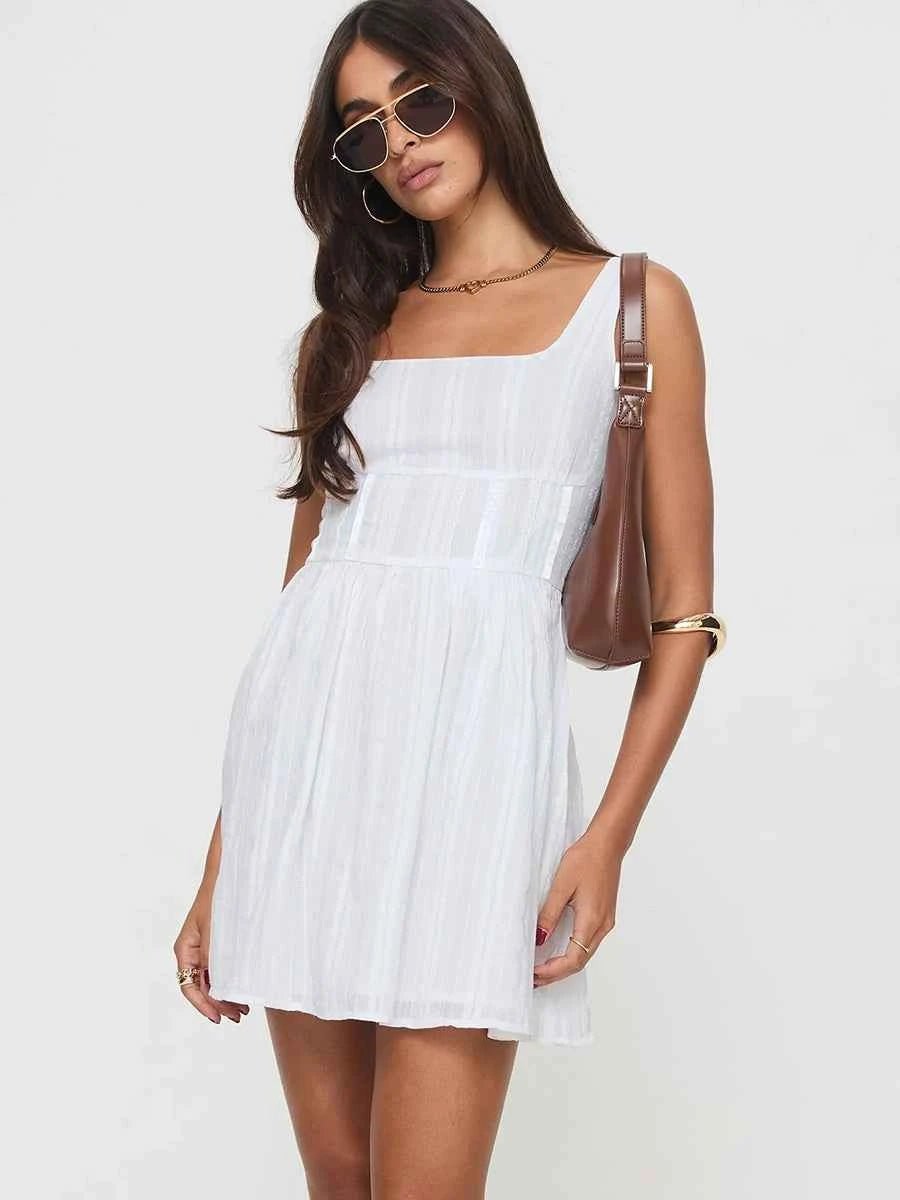 Ahina Square Collar Off Shoulder Sleeveless Dressmini dressCelidiorCelidiorCJLY205640001AZ