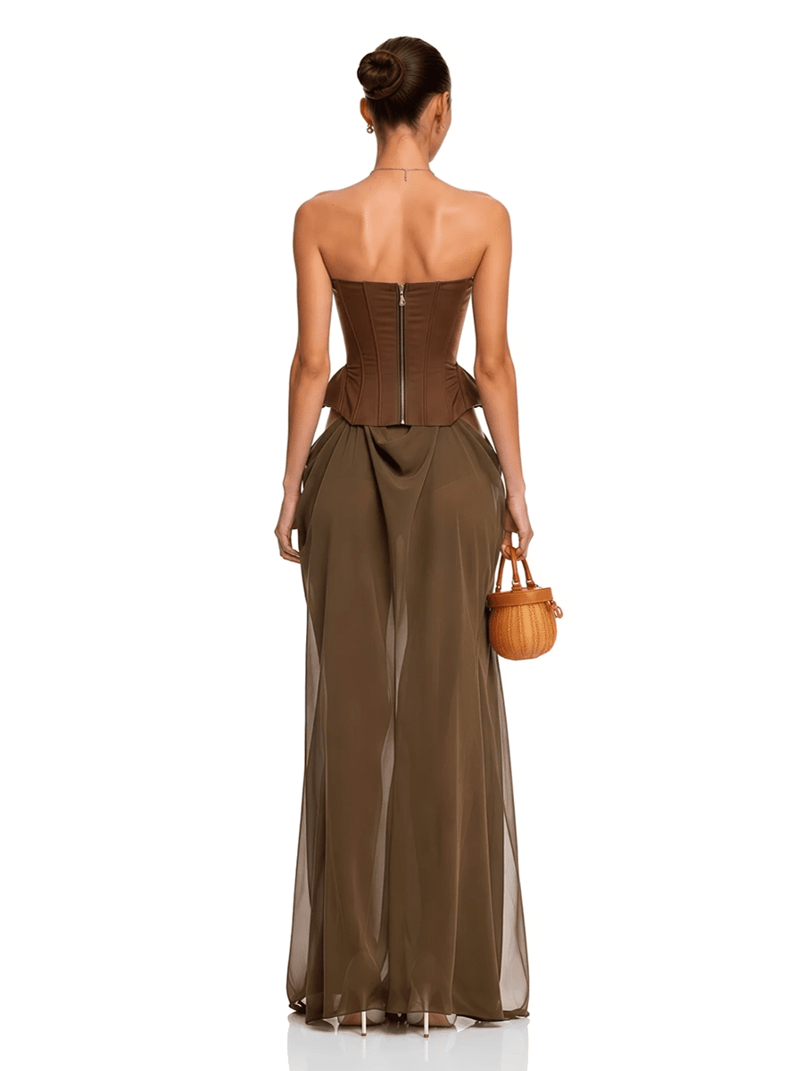 Ahinmayi Midriff Butterfly Decorative Hem Dressmaxi dressCelidiorCelidiorCJLY237033401AZnull