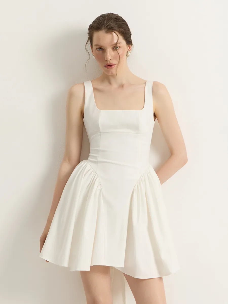Allegra Square Neck Sleeveless Dress With Backless Bowmini dressCelidiorCelidiorCJLY230989101AZnull