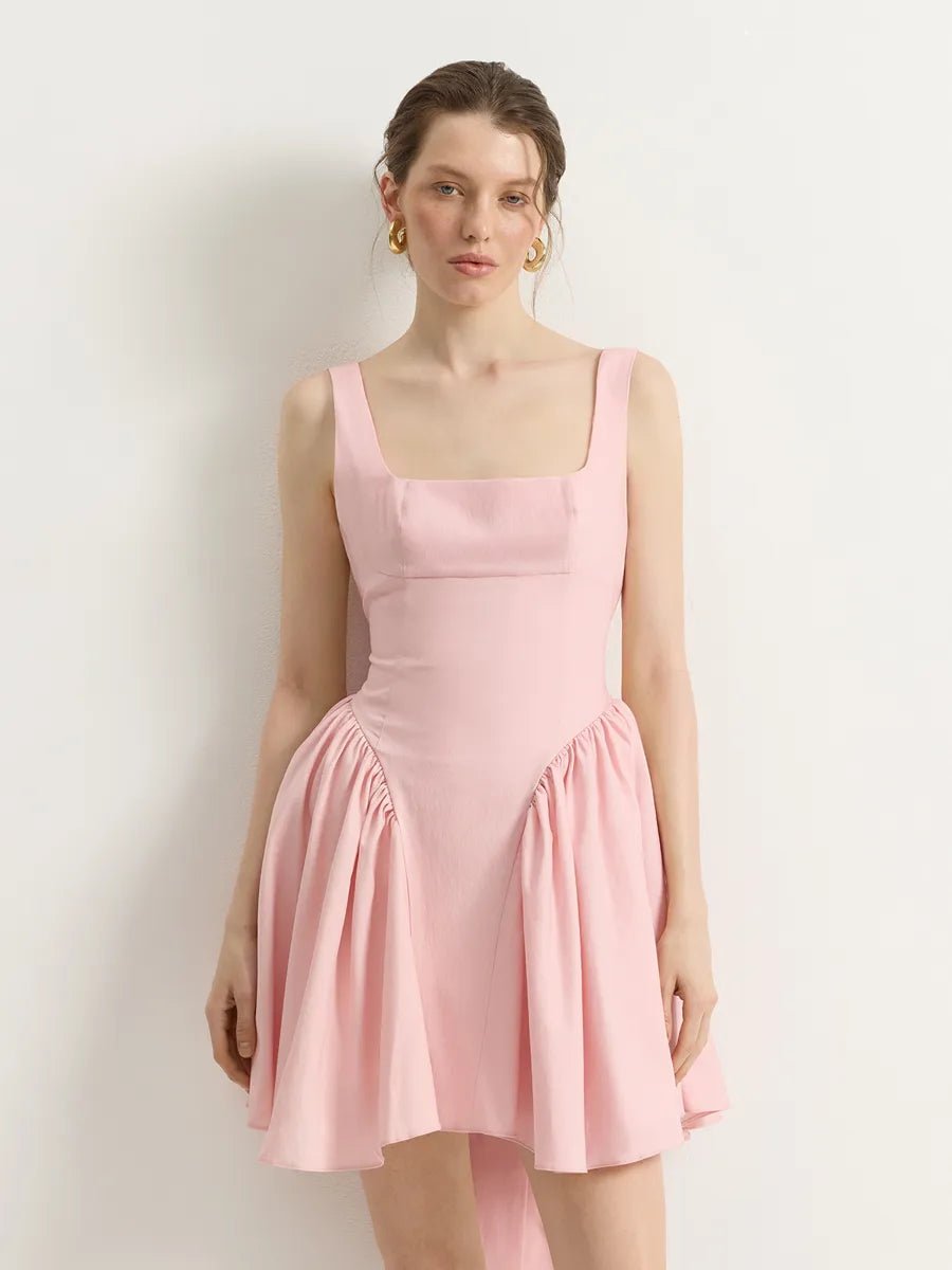 Allegra Square Neck Sleeveless Dress With Backless Bowmini dressCelidiorCelidiorCJLY230989104DWnull