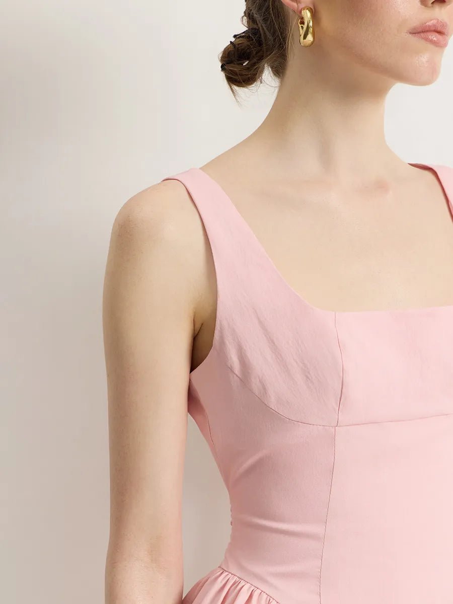 Allegra Square Neck Sleeveless Dress With Backless Bowmini dressCelidiorCelidiorCJLY230989104DWnull