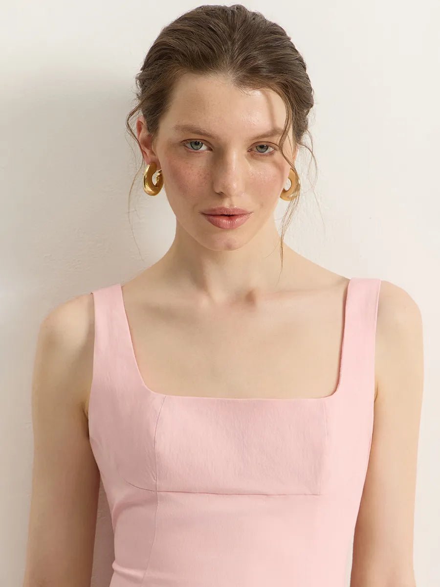 Allegra Square Neck Sleeveless Dress With Backless Bowmini dressCelidiorCelidiorCJLY230989104DWnull