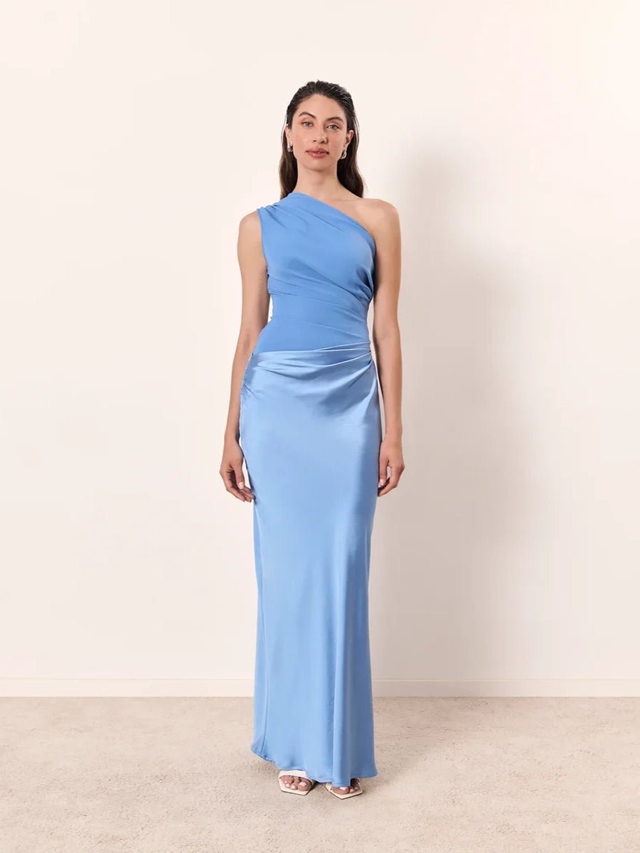 Allilope Crossbody Pleated Stitching Satin Dressmaxi dressCelidiorCelidiorCJLY240645722VE