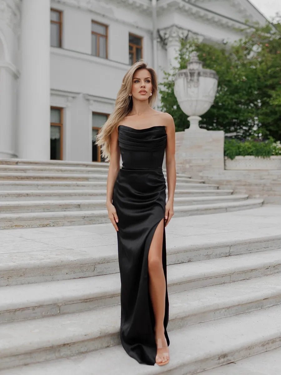 Almira Satin Tube Top Split Dressmaxi dressCelidiorCelidiorCJLY199294509IRnull