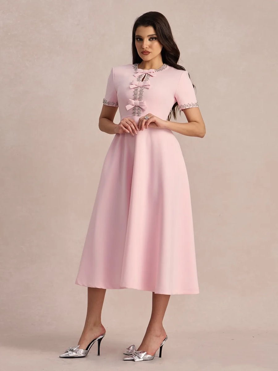 Alula Bow Knot Short Sleeve Dressmini dressCelidiorCelidiorCJLY287971701AZnull